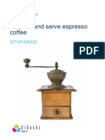 SITHFAB005 - Prepare Serve Espresso Coffee - Learner Guide