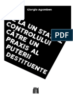 (Broșuri) Giorgio Agamben - De la un stat al controlului către un praxis al puterii destituente-Editura Pagini Libere (2019)