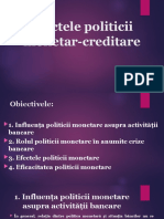 Efectele Politicii Monetar-Creditare