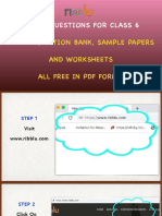 Maths Questions For Class 6: Maths Question Bank, Sample Papers and Worksheets All Free in PDF Format