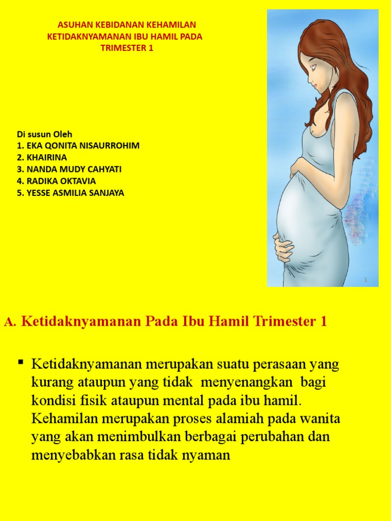 Ketidaknyamanan Trimester 1