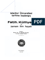 A. Suheyl Unver - Fatih, Kulliyesi Ve Zamani Ilim Hayati PDF