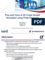 Pros and Cons of 3D Crack Growth Simulation Using Finite Elements