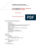 Model Nutrition Assessment Report: (Region, Camp Etc) (Country) (Date To Date)