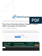 Plus One Chemistry Notes Chapter 1 Some Basic Concepts of Chemistry - A Plus Topper