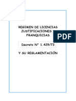 Régimen Licencias Justificaciones Franquicias