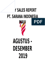 Daily Sales Report Pt. Sarana Indonesia Maju: Agustus - Desember 2019