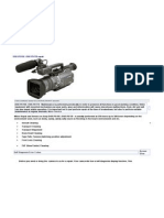 DSR-PD150/170 Maintenance Schedule