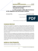 Efectos del conflicto parental postdivorcio