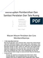 Menerapkan Pembersihan Dan Sanitasi Peralatan Dan Tata Ruang