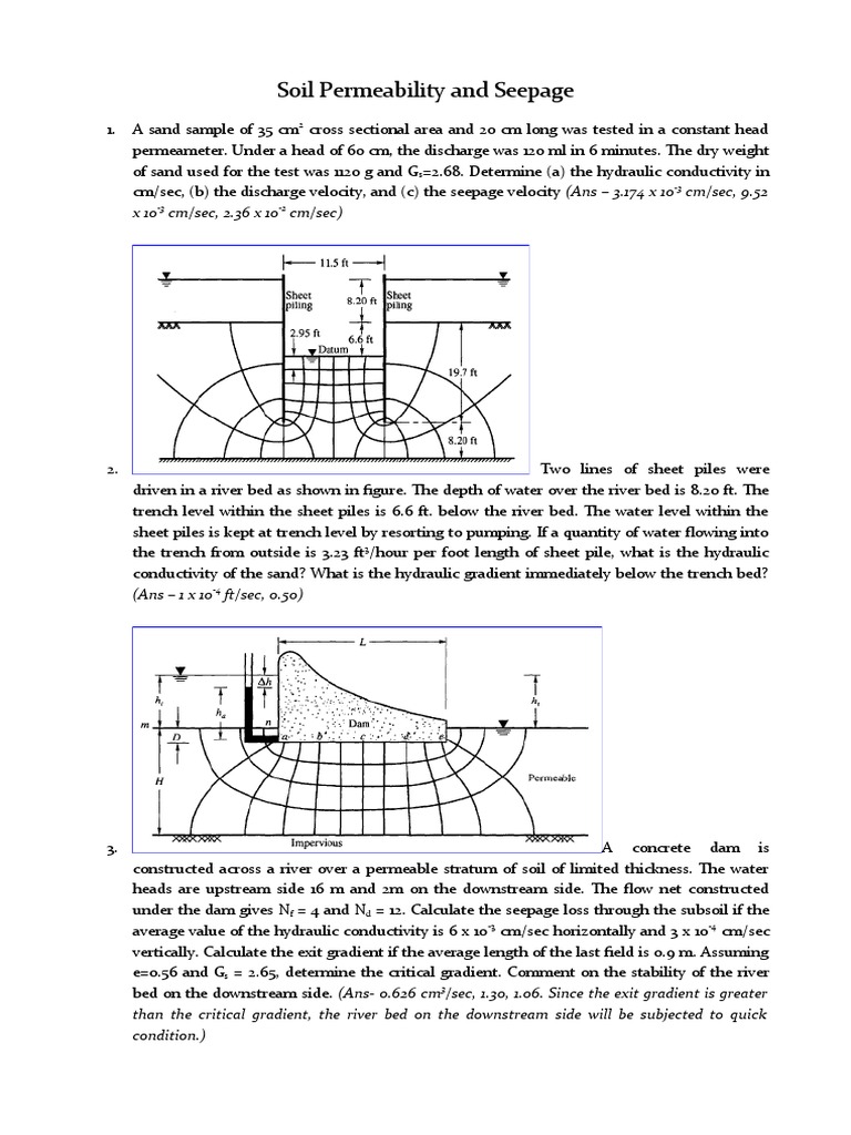 Soil Permeability and Effective Stress Analysis | PDF | Soil Mechanics ...