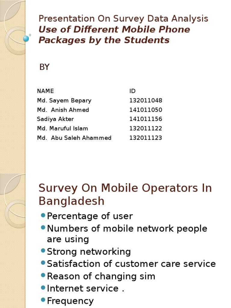 Mobile Phone Package Survey Analysis | PDF