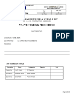 Valve Testing Procedure