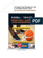 Operations and Supply Chain Management, 10th Edition, US Edition Russell, Taylor Test Bank