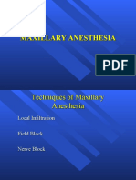 Maxillary Anesthesia Techniques