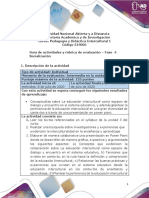 Guía de Actividades y Rúbrica de Evaluación - Fase 4 Socialización