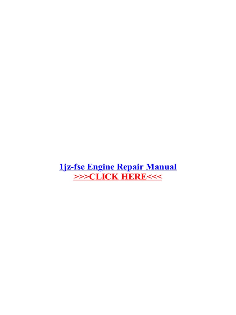 1jz Fse Engine Repair Manual Pdf Pdf Car Body Styles Engines