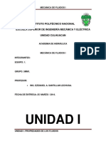 Mecánica de Fluidos I: Propiedades Fluidos