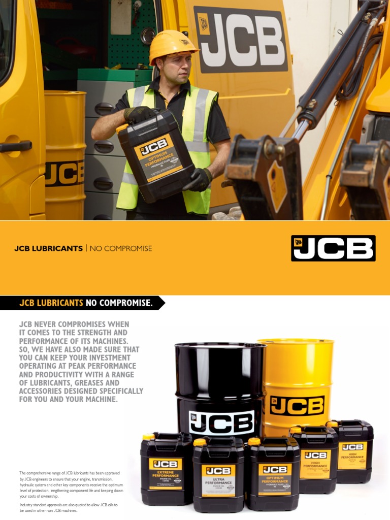 0371 JCB WPC Lubricants Brochure 23 02 15 PDF PDF Motor Oil Lubricant