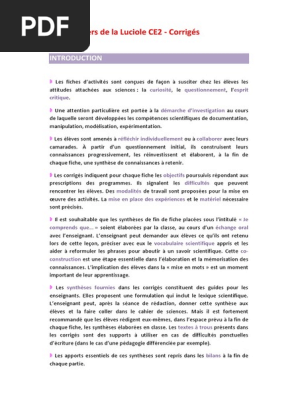 Les Cahiers De La Luciole Ce2 Corriges Pdf Volcan Lave
