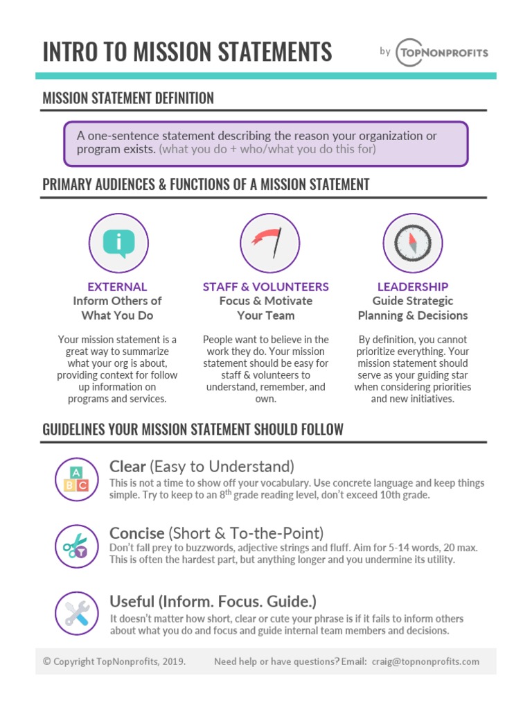 Free Mission Statement Resources Topnonprofits v2 4 1.original | PDF ...