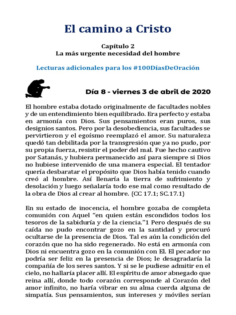 Resumen del Capítulo 2: El Camino a Cristo | PDF | Pecado | Cristo (título)