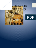 Derecho Romano y Sus Clasificaciones