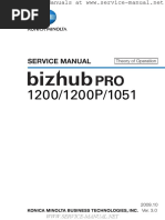 BizHub Pro 1051, 1200, 1200P and Options Theory of Operation SM PDF