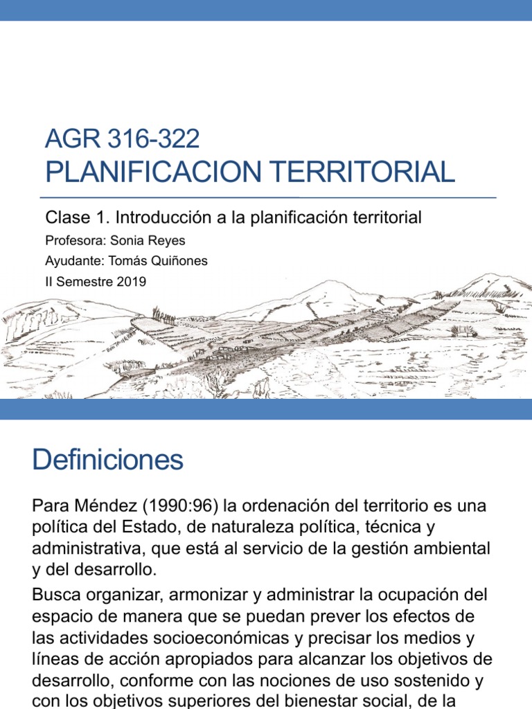 Clase 1 Introduccion A La Planificacion Territorial | PDF | Naturaleza ...