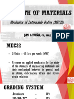 Mechanics of Deformable Bodies MEC32 PDF