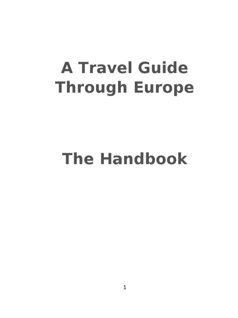 A Travel Guide Through Europe | PDF | Florence | Rome
