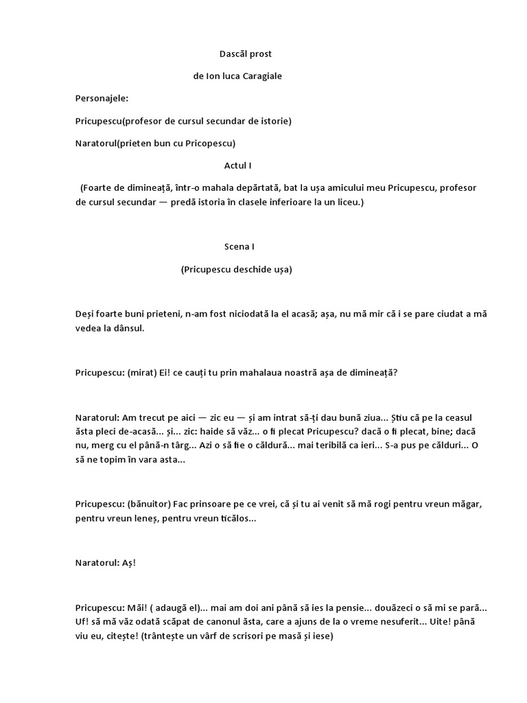 Dascăl Prost | PDF