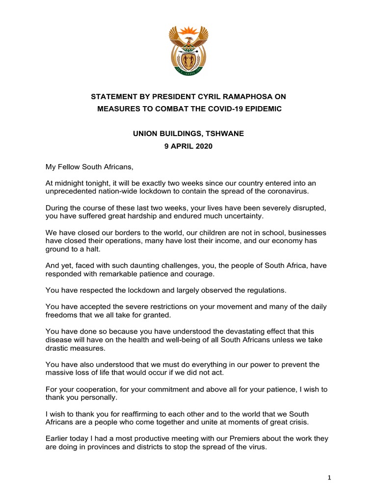 C19 President's Message FINAL | PDF | Pandemic | Supply Chain