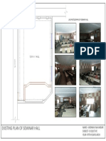 Existing Plan of Seminar Hall