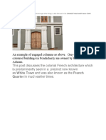 An Example of Engaged Columns As Above. Grey and White Coloured Buildings in Pondicherry Are Owned by The Aurobindo Ashram