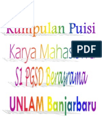 Download KUMPULAN PUISI KARYA MAHASISWA S1 PGSD BERASRAMA UNLAM BANJARBARU by Eross Chandra SN45574377 doc pdf