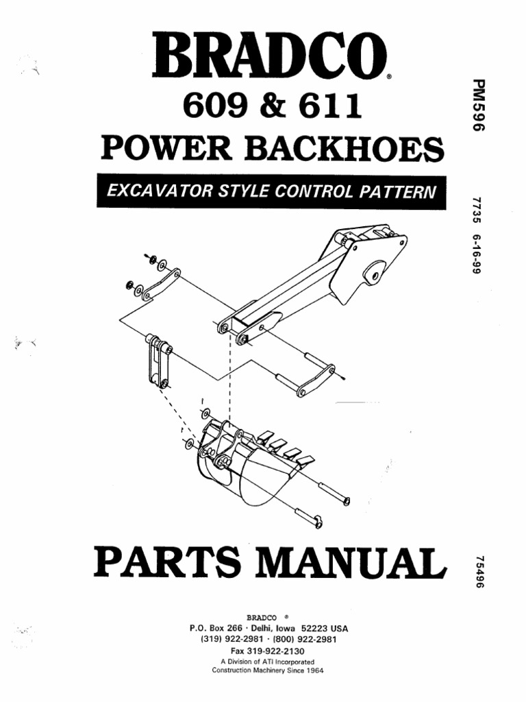 609 & 611 Backhoe Parts Manual (PM596) PDF PDF