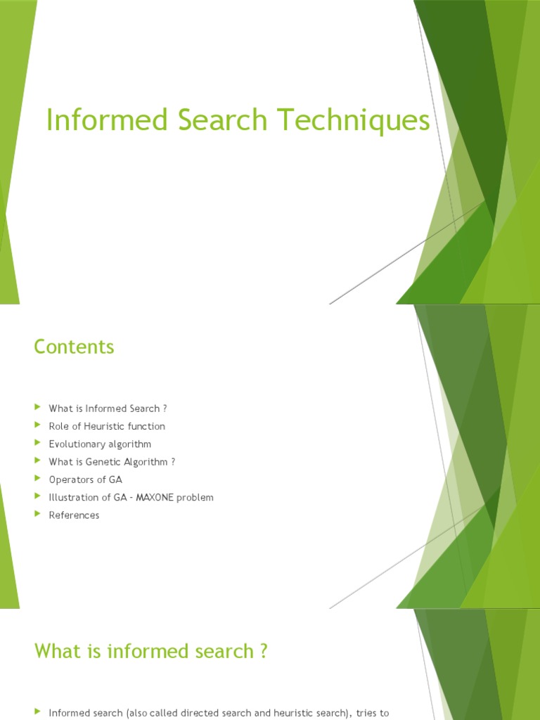 Informed Search and Genetic Algorithms | PDF | Genetic Algorithm ...