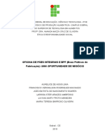 PROJETO ETICA 6 SEMESTRE OFICINA DE PÃES INTEGRAIS E BPF (Boas Práticas de Fabricação)