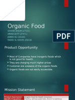 Organic Food: SOHAIB ANSAR (27521) AMINA BUTT (27071) JAWAD ALI (26185) Raees Ul Hasan (26218)