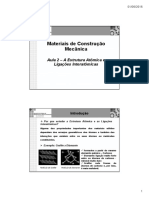 Aula 02V1 - A Estrutura Atômica e Ligações Interatômicas