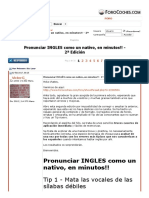 Pronunciar INGLES Como Un Nativo, en Minutos!! - 2 Edición - ForoCoches