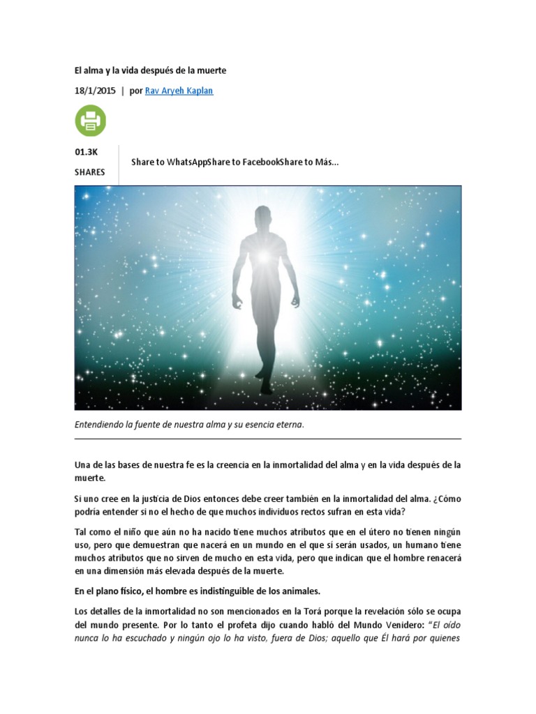 El Alma y La Vida Después de La Muerte | PDF | Alma | Muerte