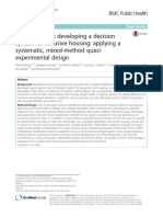 Study Protocol: Developing A Decision System For Inclusive Housing: Applying A Systematic, Mixed-Method Quasi-Experimental Design