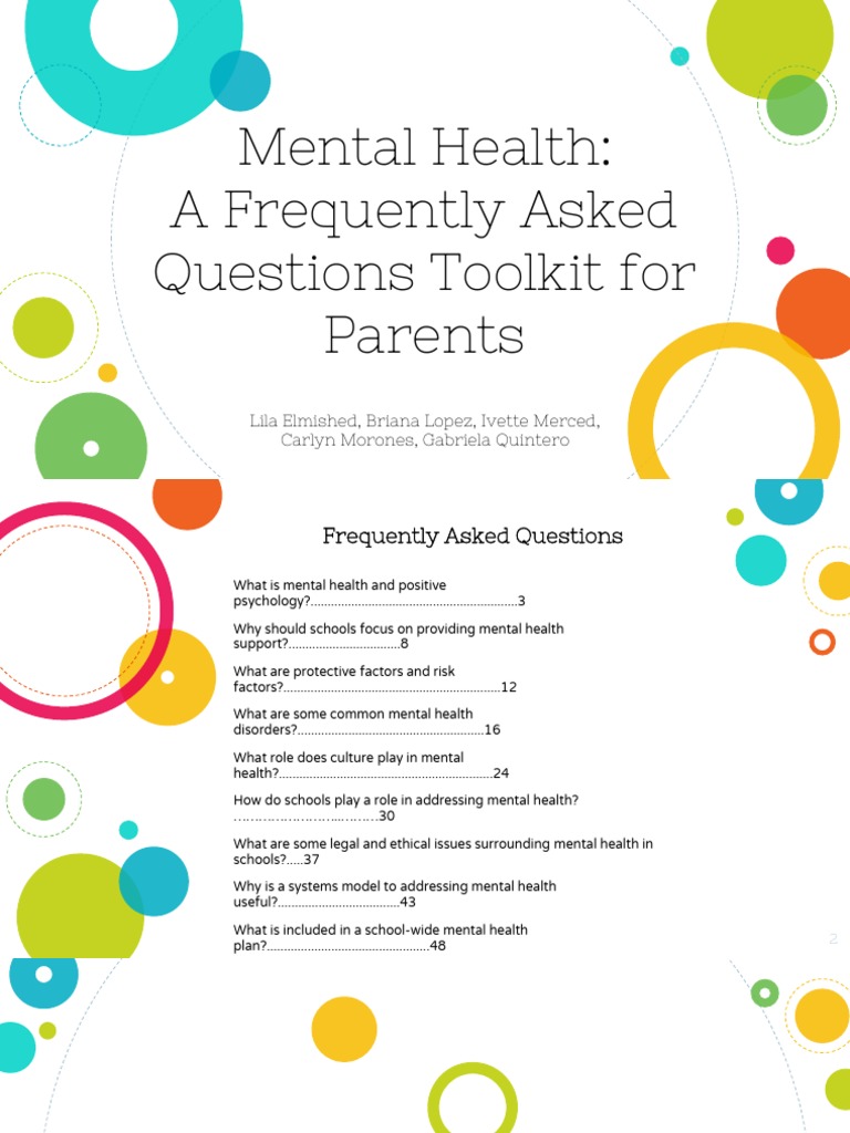 Mental Health Toolkit Presentation | PDF | Confidentiality | Mental ...