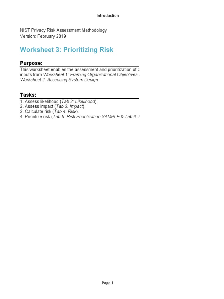 NIST Privacy Risk Assessment Guide | PDF | Privacy | Risk