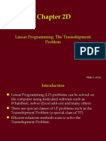 Introduction To LP - Transshipment Problem