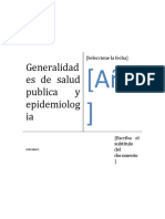 Generalidades de salud publica y epidemiologia