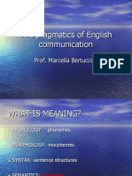 The Pragmatics of English Communication