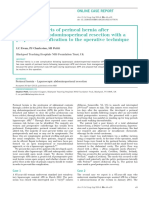 Two case reports of perineal hernia  after laparoscopic abdominoperineal resection with a proposed modification  to the operative technique